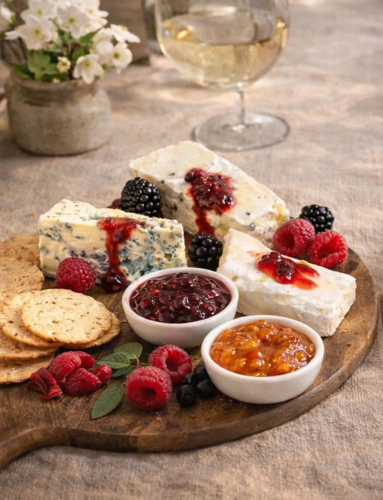 Plateau de fromages et confitures